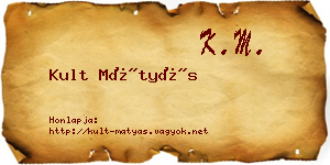 Kult Mátyás névjegykártya